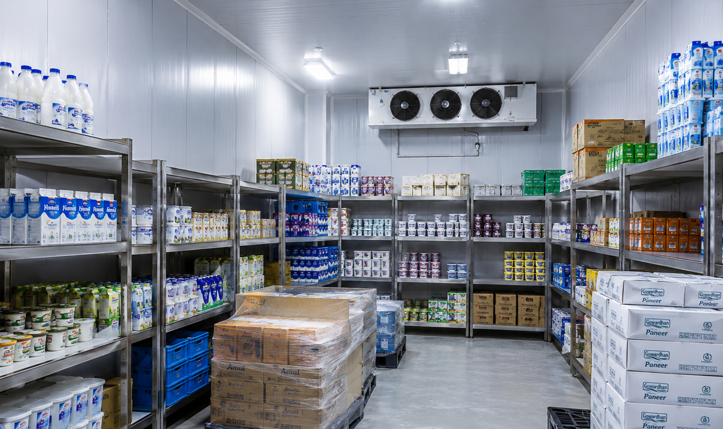 Packed ice storage for food and process applications