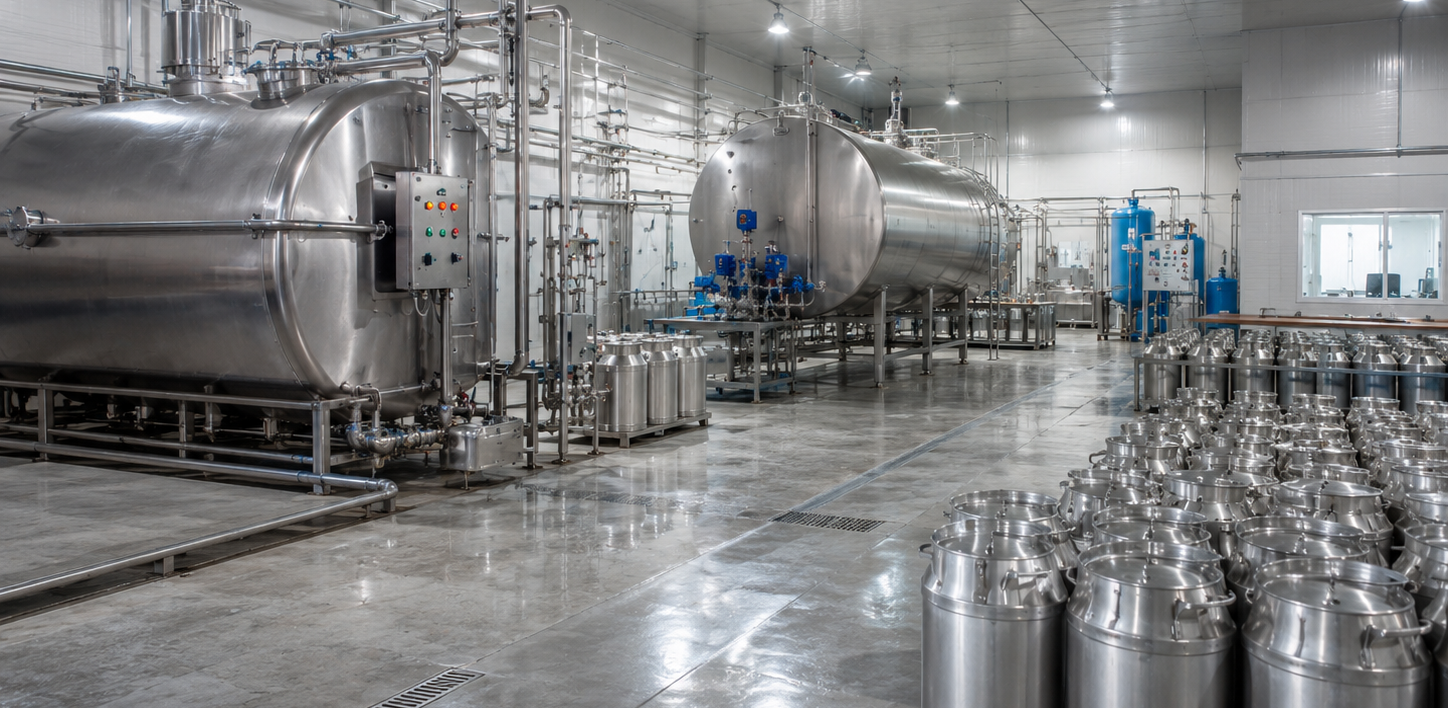 Dairy milk processing line
