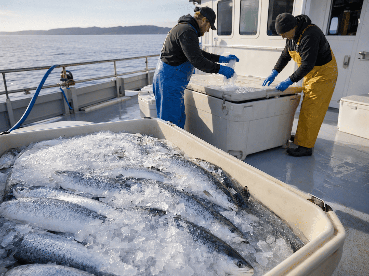 Shrimp and shellfish processing cold chain